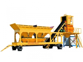 mobile type concrete mixing plant